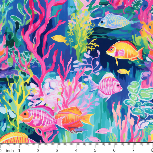 Paper and Pattern - Neon Coral Reef