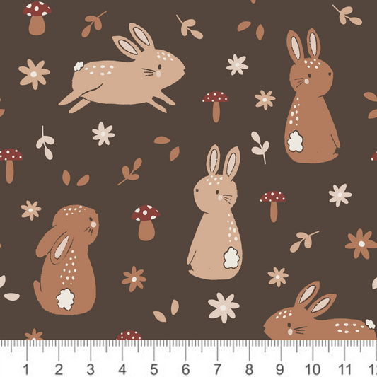 Bunnies on Brown