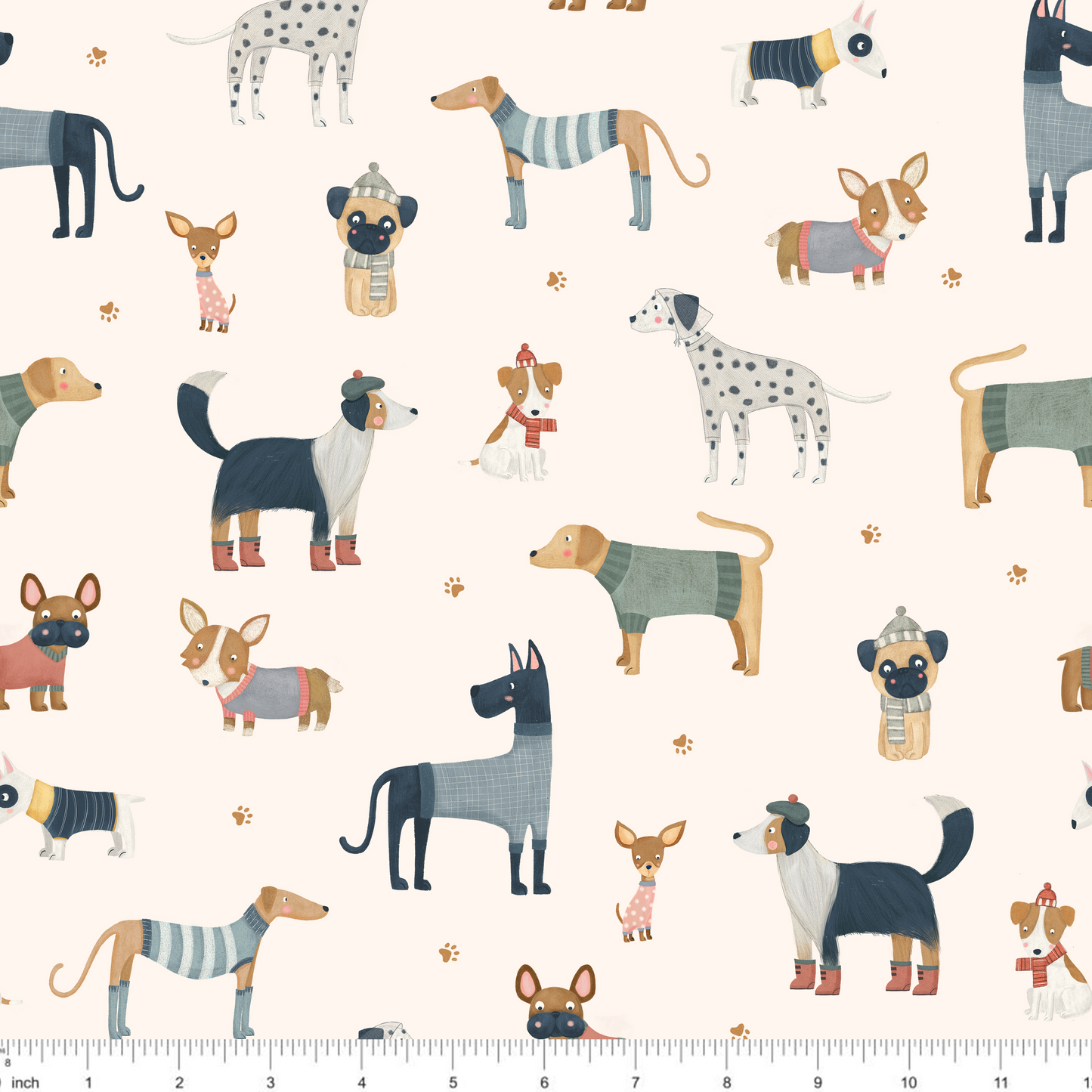 Marta Munte Designs - Dogs on Cream