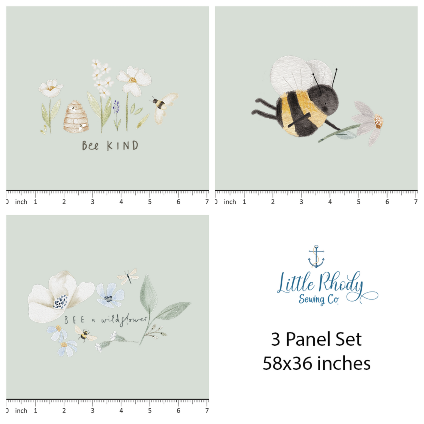 Lumelo and Ginger - Lana - Blume - 3 Panel Set