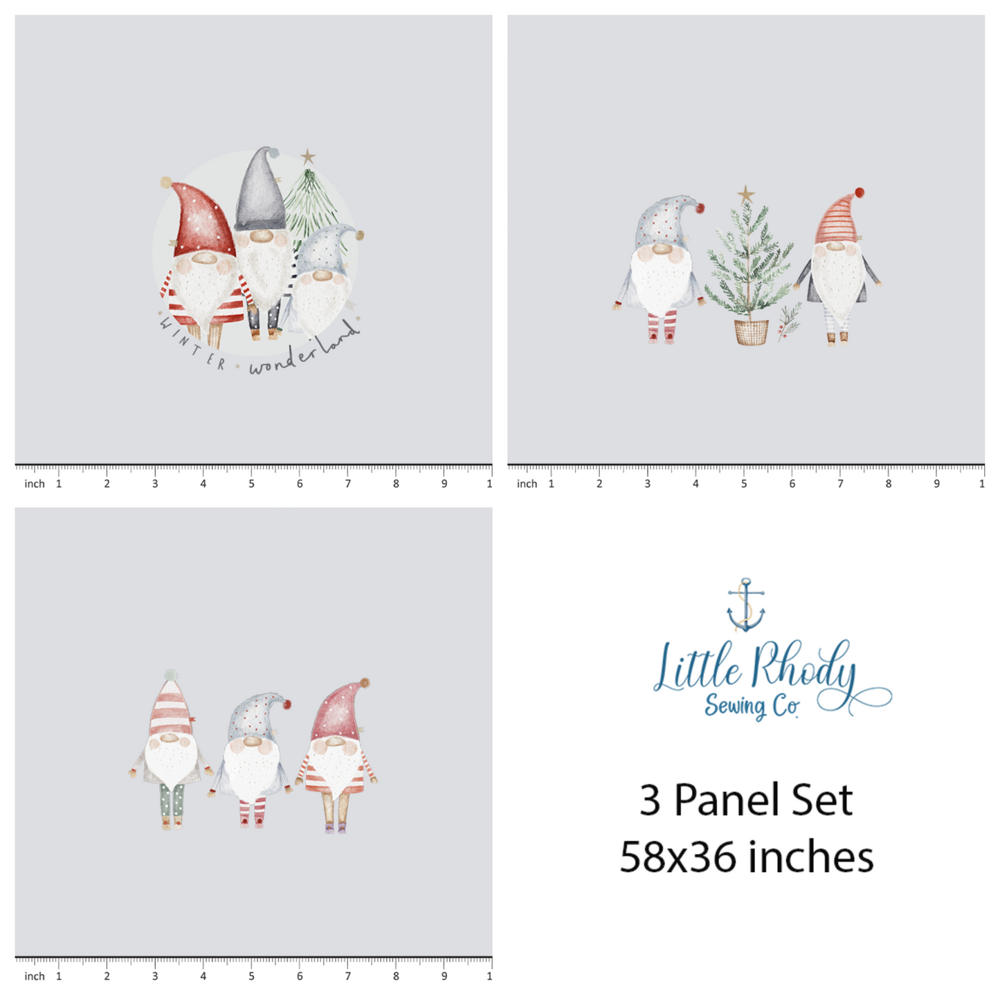 Lumelo and Ginger - Gloggs - Elves - Gnomes - 3 Panel Set