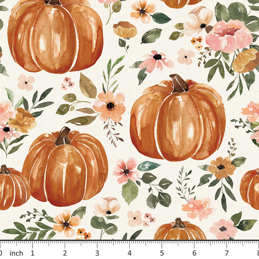 Cate and Rainn - Pumpkins on Off White