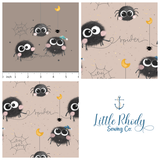 Itsy Bitsy Spider - 3 panel Set - 1 panel artwork - 2 panels coordinating print